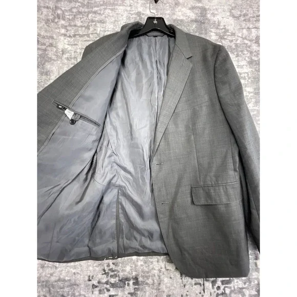 Bonobos Slim Fit Blazer Men's 42R Grey Wool Blend Suit Jacket Modern Business